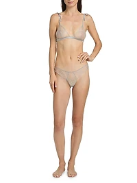 A Pois Embroidered Soft Bra