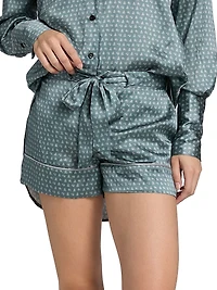 Moi Et Toi Tie-Waist Pajama Shorts
