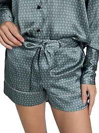 Moi Et Toi Tie-Waist Pajama Shorts