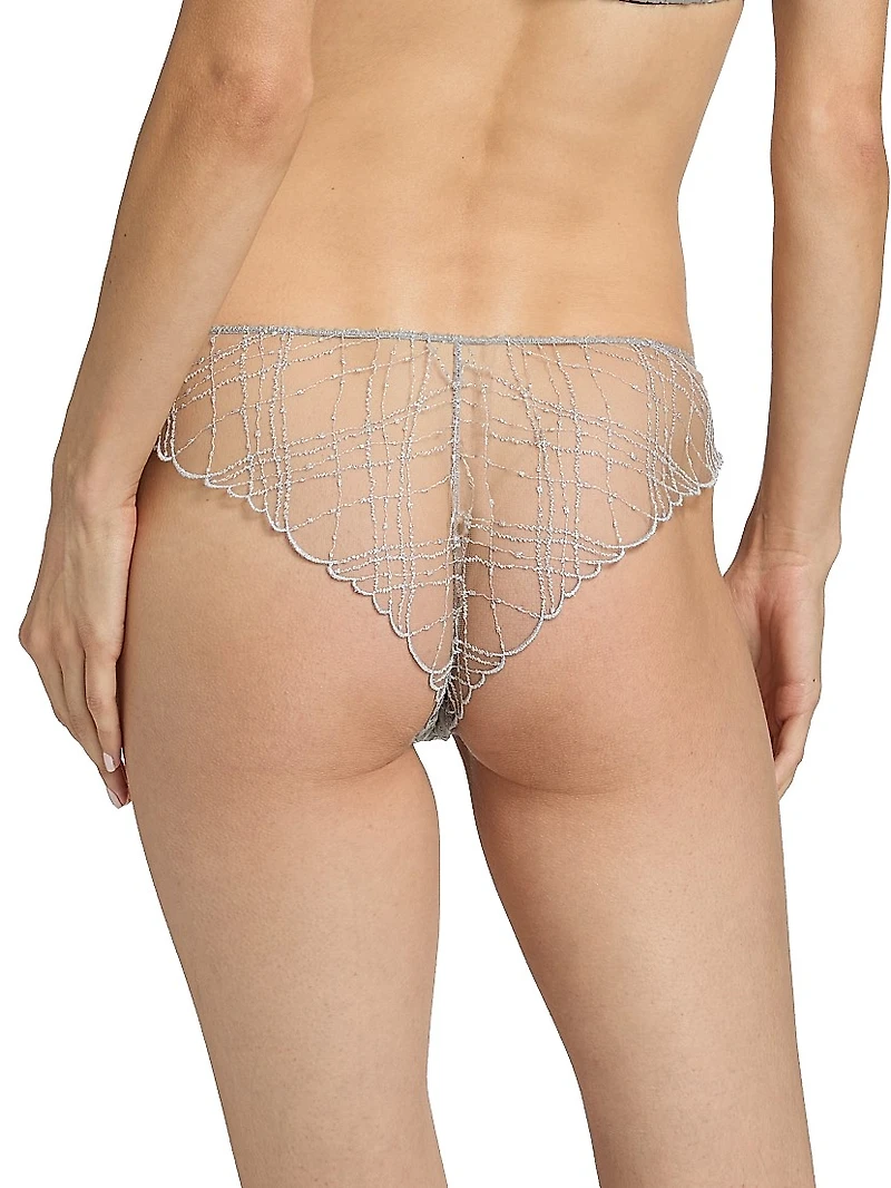 A Pois Embroidered Cheeky Brief