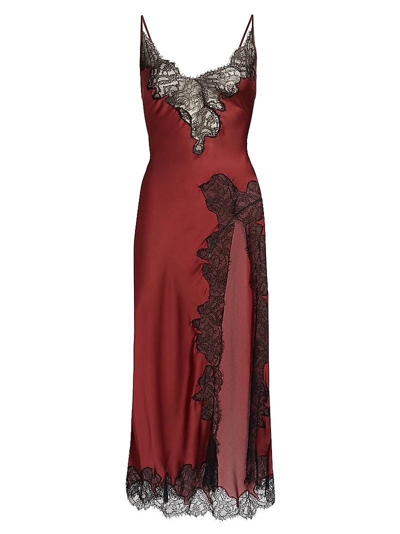 Giselle Lace Midi-Slipdress