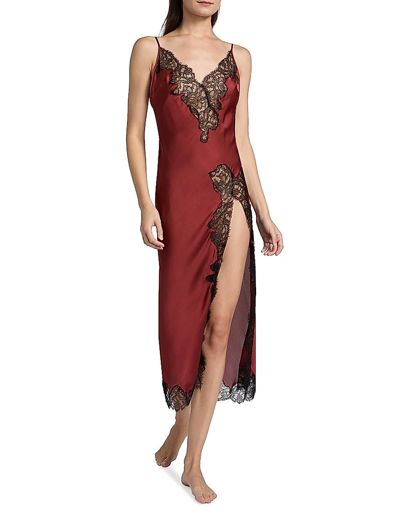 Giselle Lace Midi-Slipdress