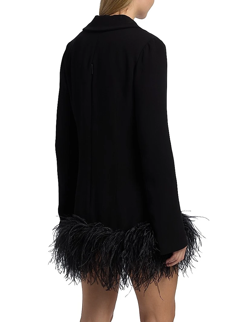 Michele Feather-Trimmed Minidress