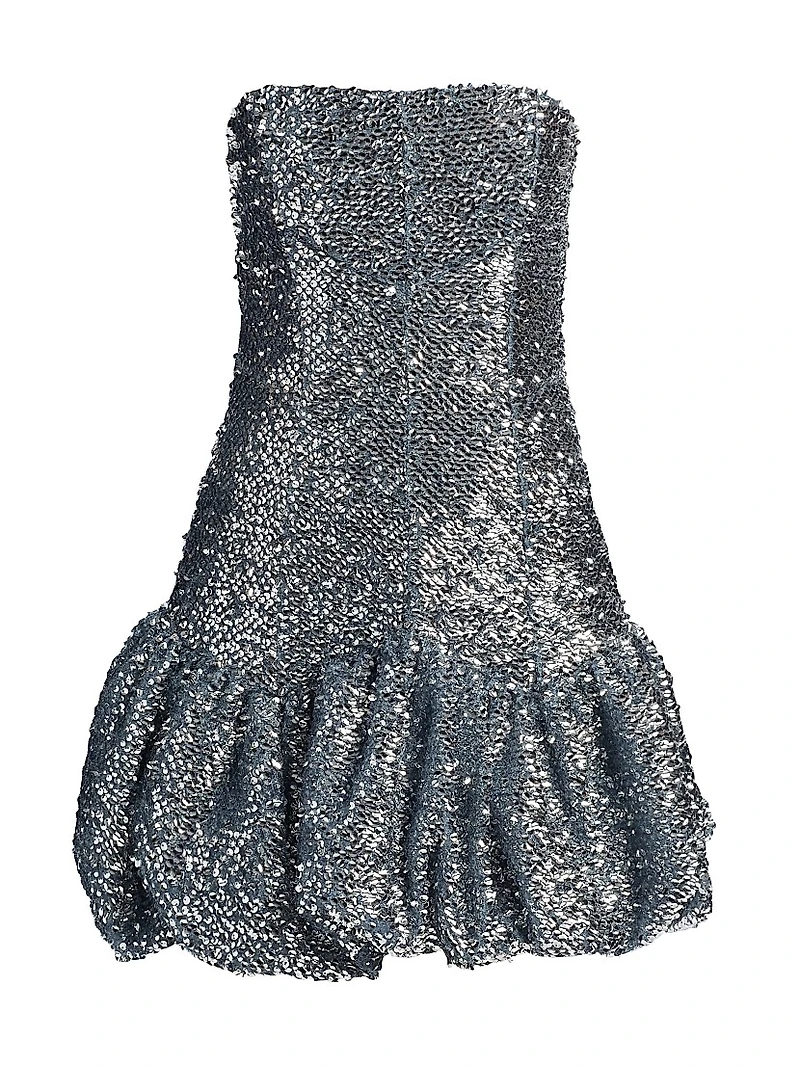 Garance Sequin Bubble Hem Minidress