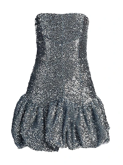 Garance Sequin Bubble Hem Minidress