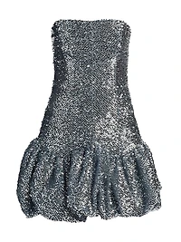Garance Sequin Bubble Hem Minidress