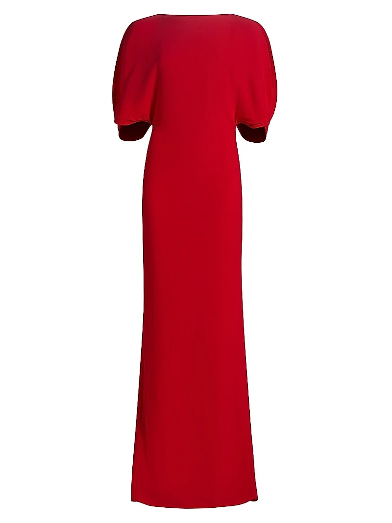 Dona Tulip-Sleeve Gown