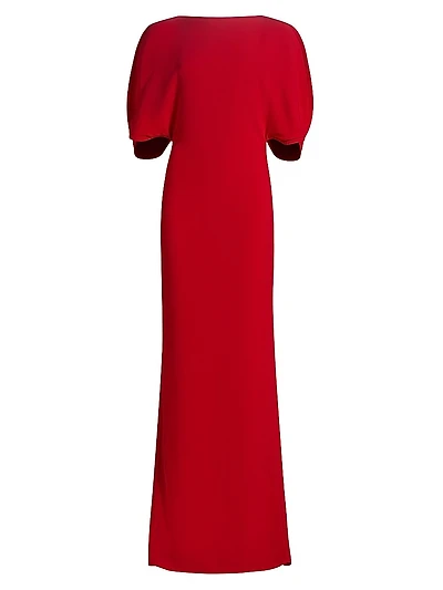 Dona Tulip-Sleeve Gown
