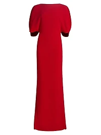 Dona Tulip-Sleeve Gown