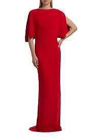 Dona Tulip-Sleeve Gown