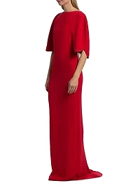 Dona Tulip-Sleeve Gown