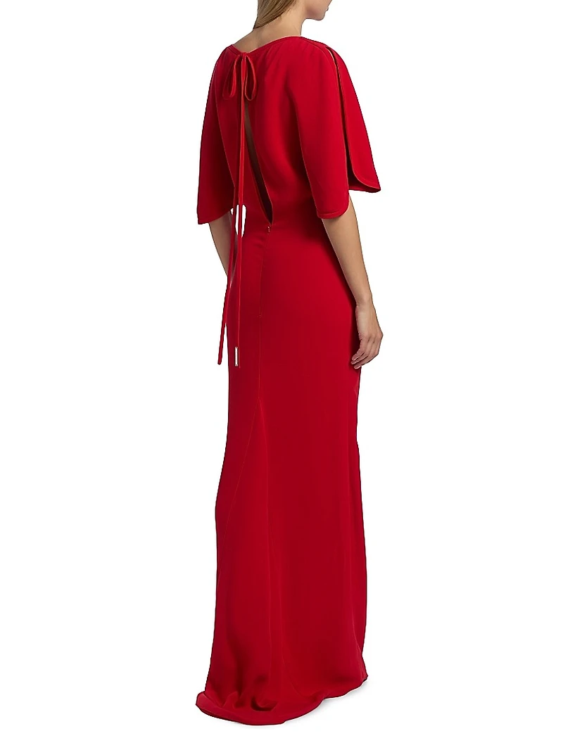 Dona Tulip-Sleeve Gown
