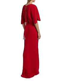 Dona Tulip-Sleeve Gown