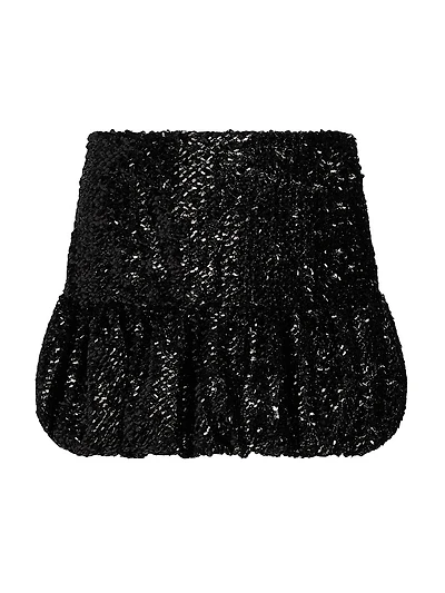 Branka Sequined Drop-Waist Miniskirt