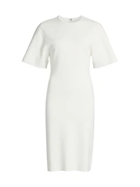 Jersey-Knit Crewneck Midi-Dress