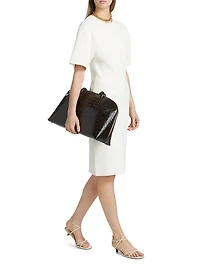 Jersey-Knit Crewneck Midi-Dress