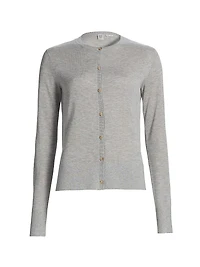 Fine-Gauge Knit Long-Sleeve Cardigan