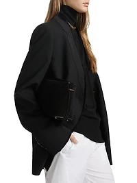 Raw Lapel Wool Single-Breasted Jacket