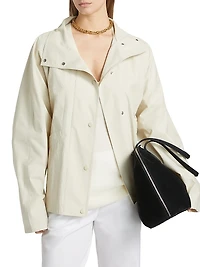 Organic Cotton-Blend Stand-Collar Jacket