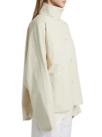Organic Cotton-Blend Stand-Collar Jacket
