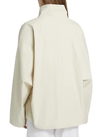 Organic Cotton-Blend Stand-Collar Jacket