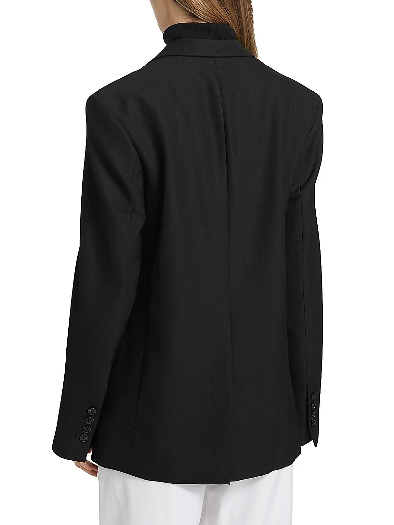 Oversized Single-Breasted One-Button Blazer