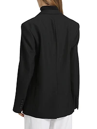Oversized Single-Breasted One-Button Blazer