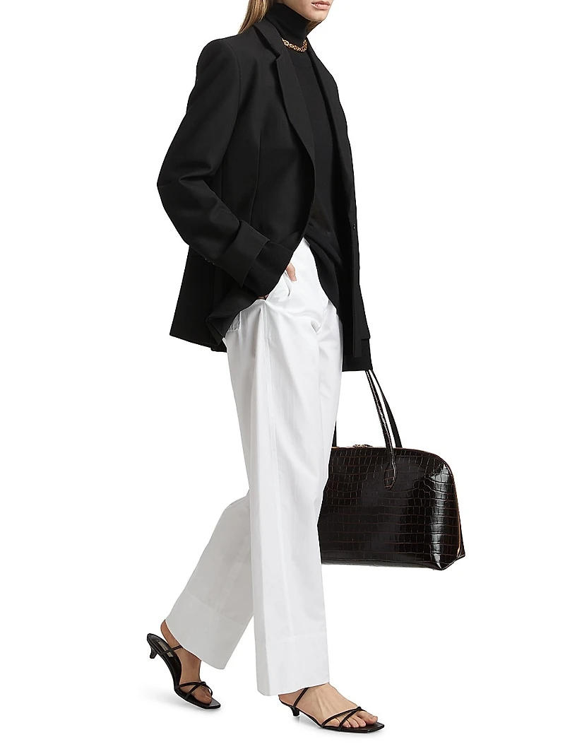 Oversized Single-Breasted One-Button Blazer