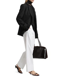 Oversized Single-Breasted One-Button Blazer