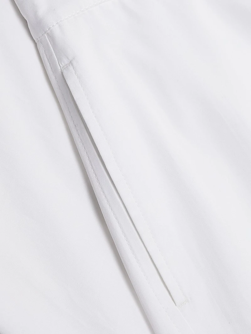 Twisted-Seam Cotton Straight-Leg Pants