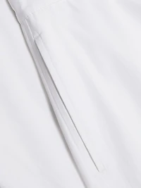 Twisted-Seam Cotton Straight-Leg Pants