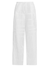 Monogram Cotton-Silk Pajama-Inspired Pants