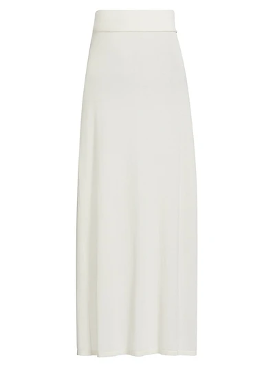 Fine-Knit Elasticized Maxi Skirt