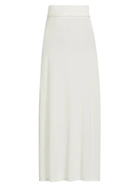 Fine-Knit Elasticized Maxi Skirt
