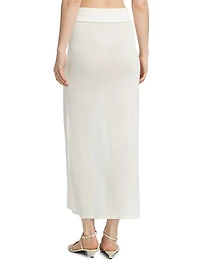 Fine-Knit Elasticized Maxi Skirt