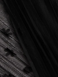 Embroidered-Floral Plissé Tulle Maxi Dress