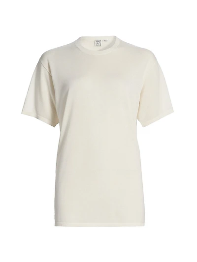 Oversized Drop Shoulder Knit T-Shirt