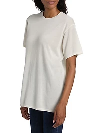 Oversized Drop Shoulder Knit T-Shirt