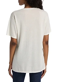 Oversized Drop Shoulder Knit T-Shirt