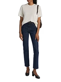 Oversized Drop Shoulder Knit T-Shirt