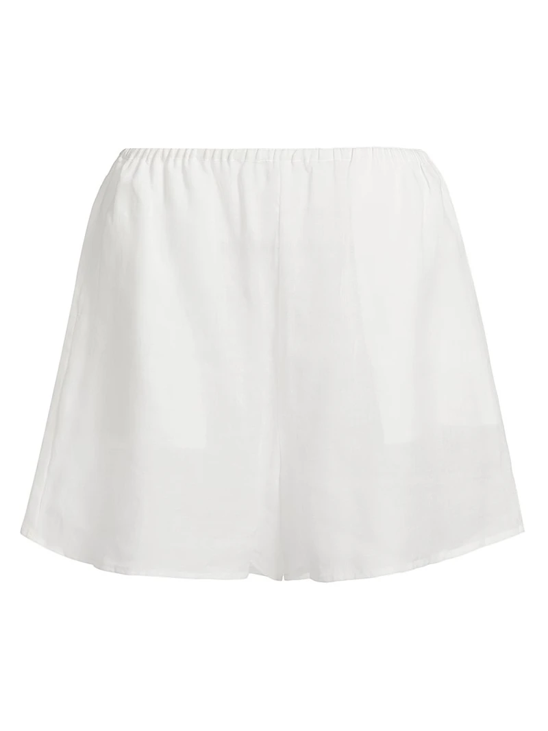 Ramie Voile Elasticized Shorts