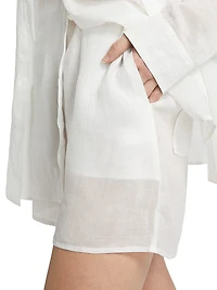 Ramie Voile Elasticized Shorts