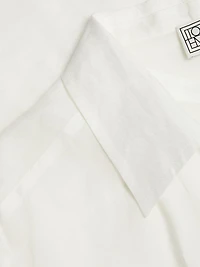 Ramie Double-Collar Button-Front Shirt