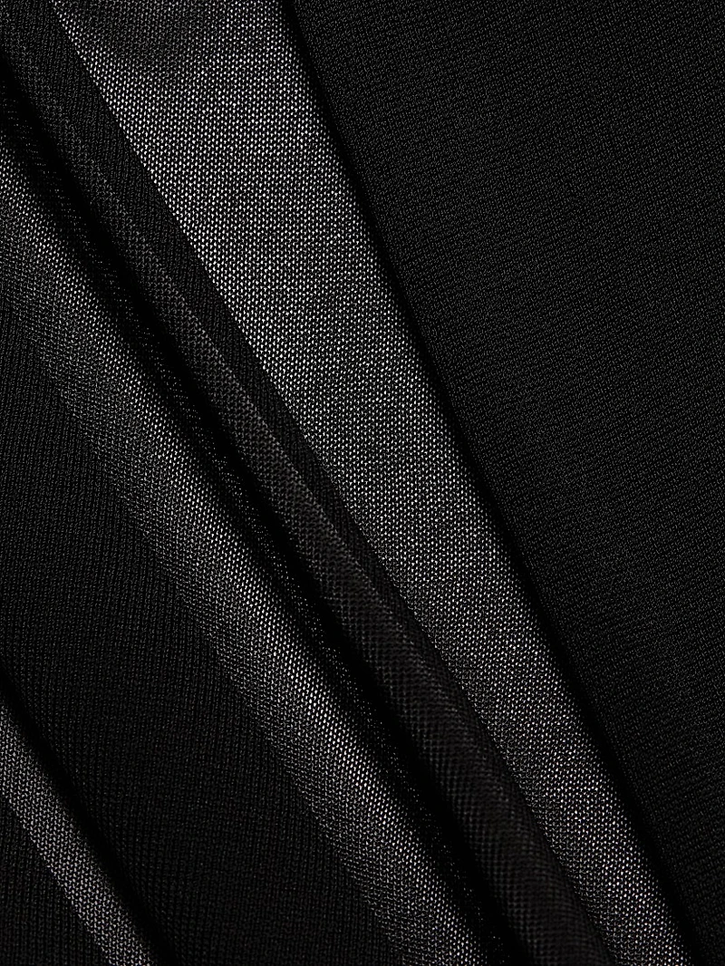 Stretch-Jersey Draped Scarf Maxi Dress