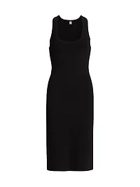 Jersey-Knit Scoopneck Midi-Dress