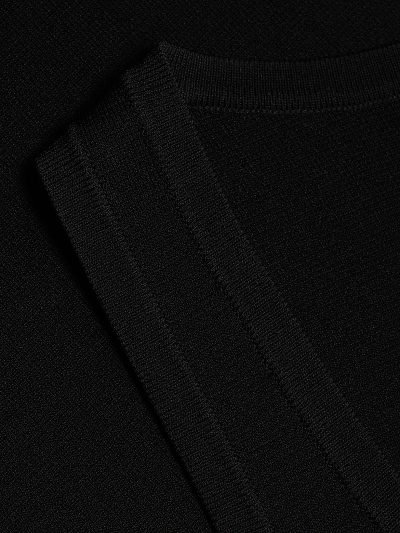 Jersey-Knit Scoopneck Midi-Dress