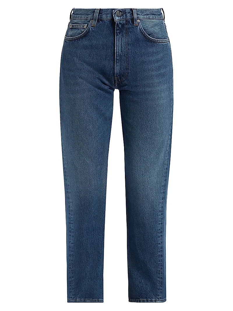 Twisted Seam Mid-Rise Ankle Jeans