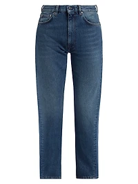 Twisted Seam Mid-Rise Ankle Jeans