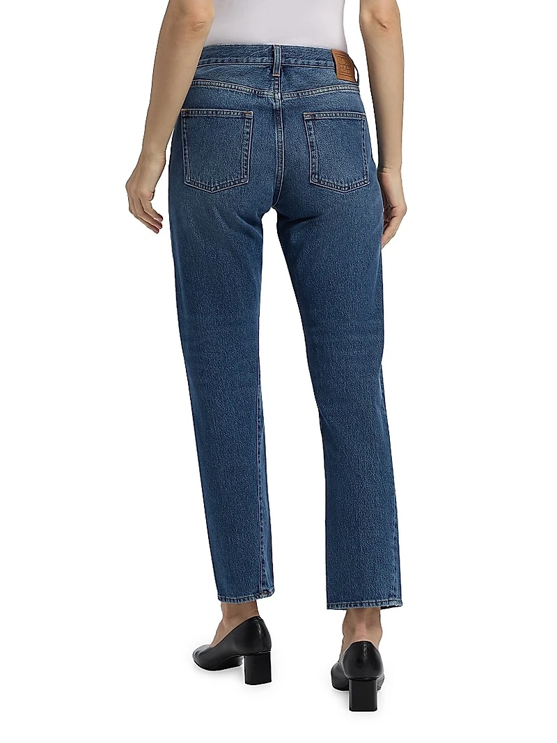 Twisted Seam Mid-Rise Ankle Jeans