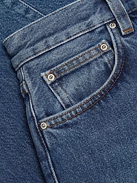 Twisted Seam Mid-Rise Ankle Jeans